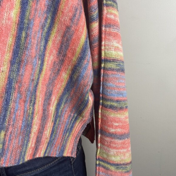 urban outfitters finley cropped turtleneck sweater striped Colorful Large - Picture 4 of 11